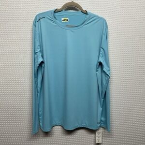 Angel Season Surfing Sun Protection Mens Top Size XL Aqua Blue Lightweight Shirt